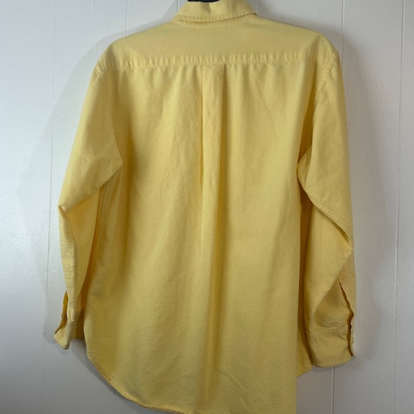 women’s Yellow Button-Up Shirt with Embroidered Crest Ralph Lauren Size 10 - Picture 11 of 13